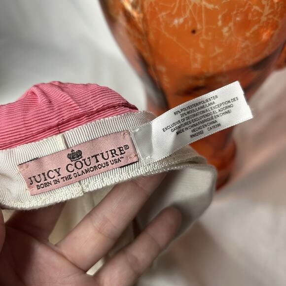 Y2K Juicy Couture Newsboy Cap Rare Vintage 1990-2000 Key Bow Wool Blend Hat main image 6